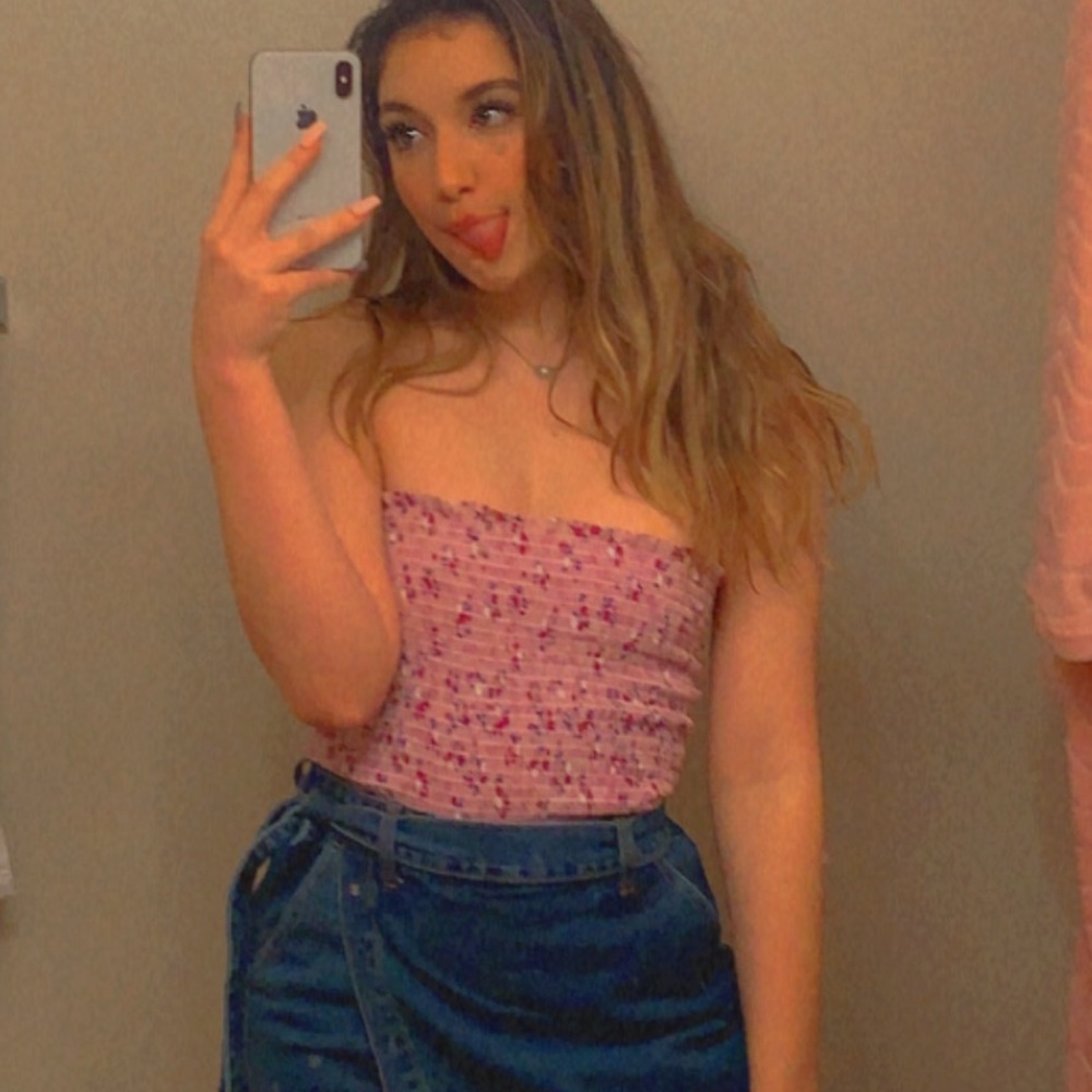 Tube top floral